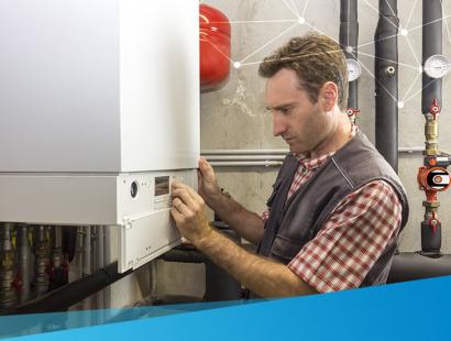 man with boiler