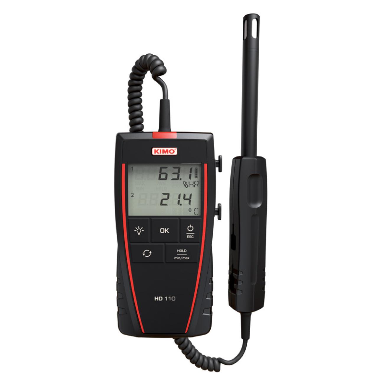 Hygromètre de poche 610 à sonde intégrée pour la mesure de l'humidité /  point de rosée / température
