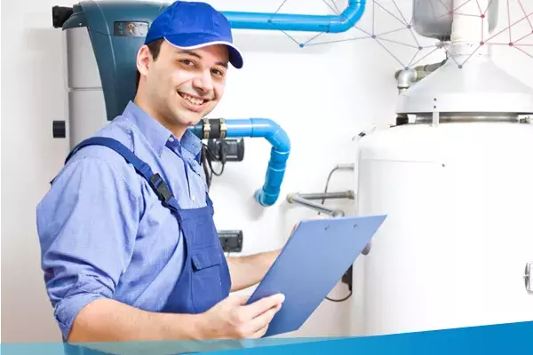 person with boiler